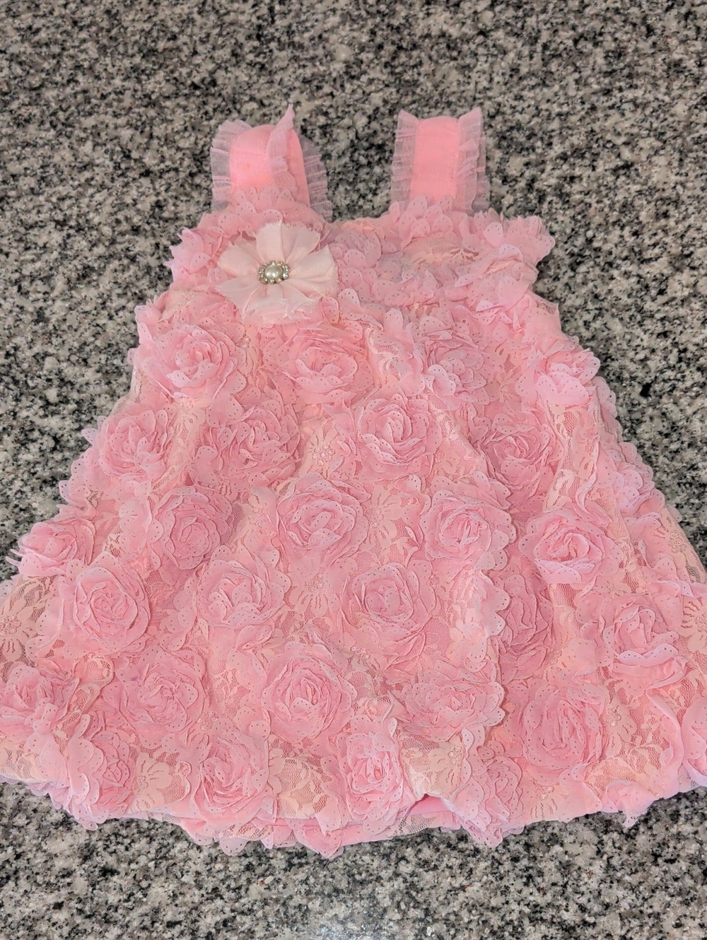 Sweet Blossom Pink Rosette Girls' Formal Dress